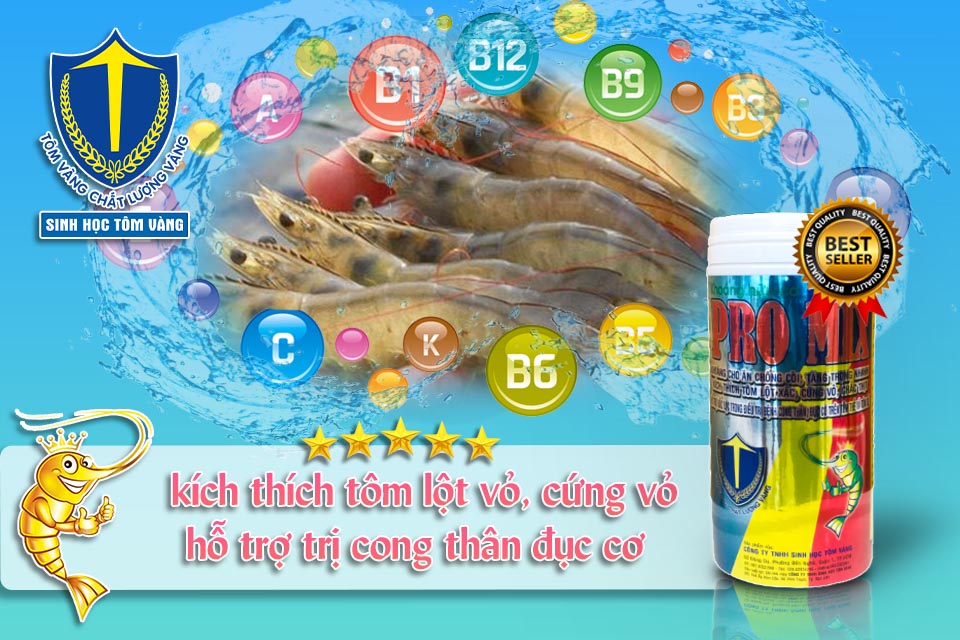 khoáng trộn cho tôm SINH HỌC TÔM VÀNG