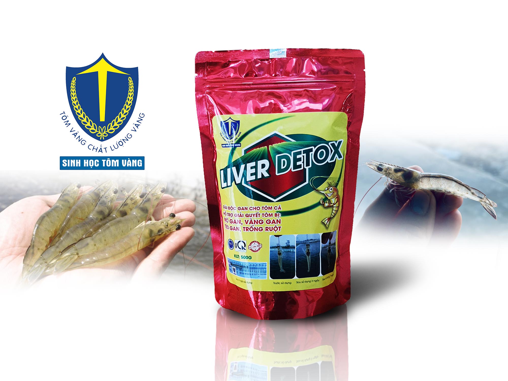 thuốc đặc trị bệnh gan trên tôm the